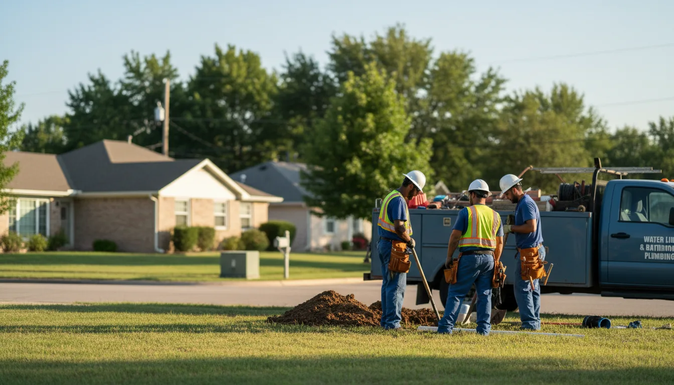 Residential water line and bathroom plumbing service in Whick, KY